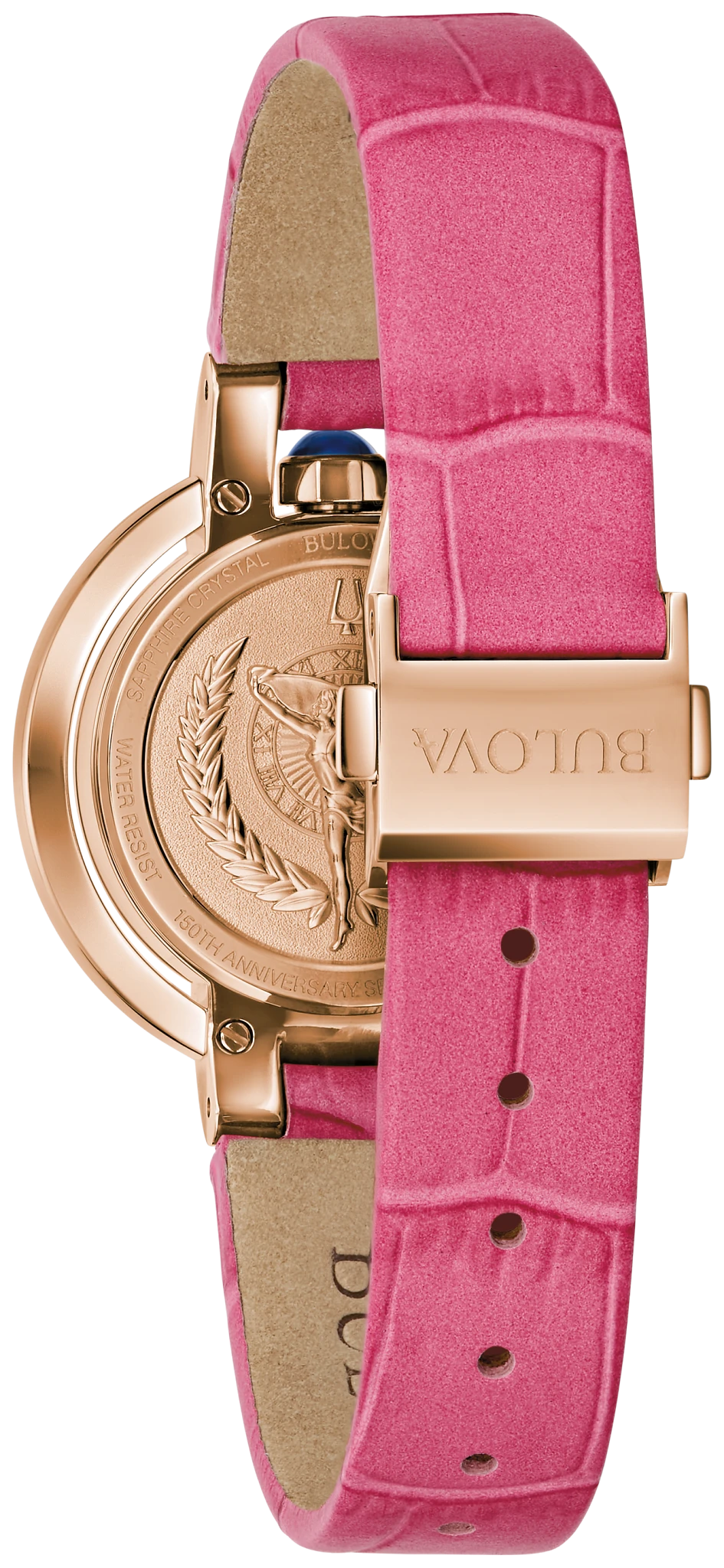 Pink Dial Leather Strap Rubaiyat Spring 97R103 | Bulova